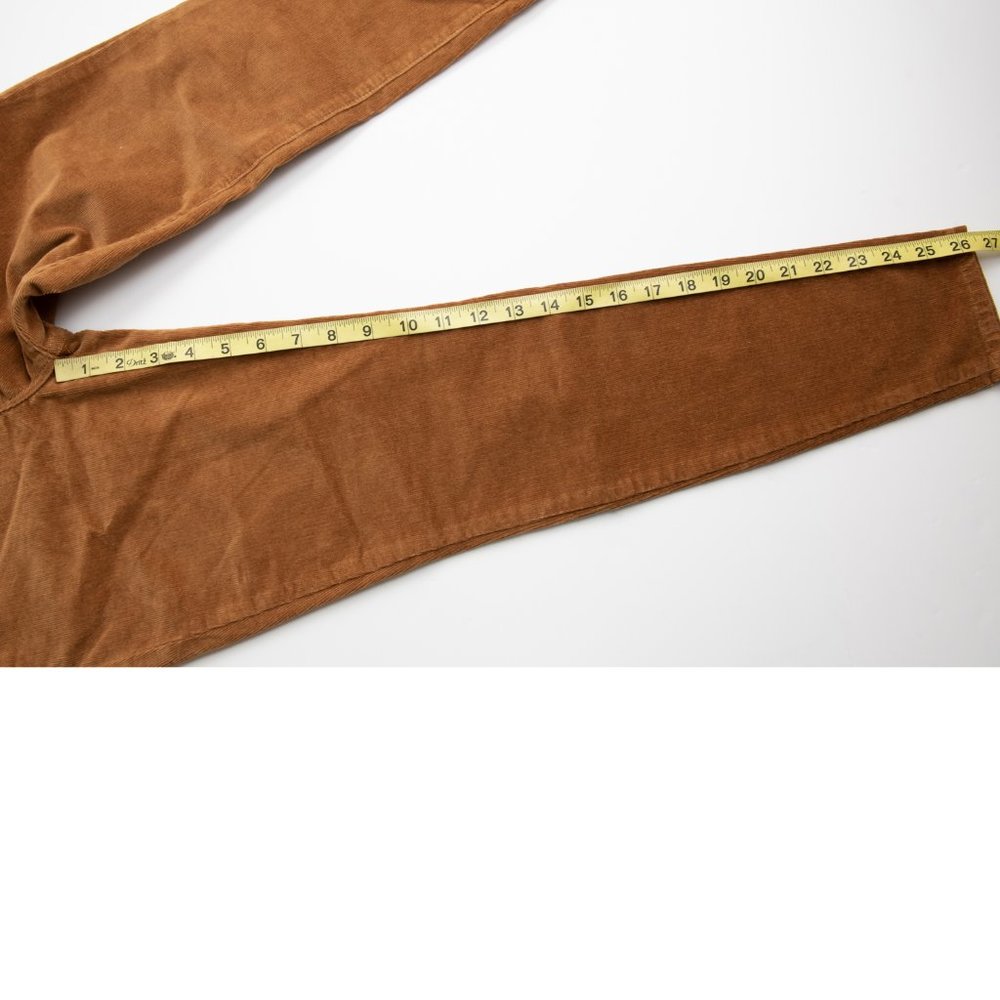 Talbots Jeggings Corduroy High Waist Pants Skinny Stretch Brown Sz 2 Petite New - Picture 7 of 9